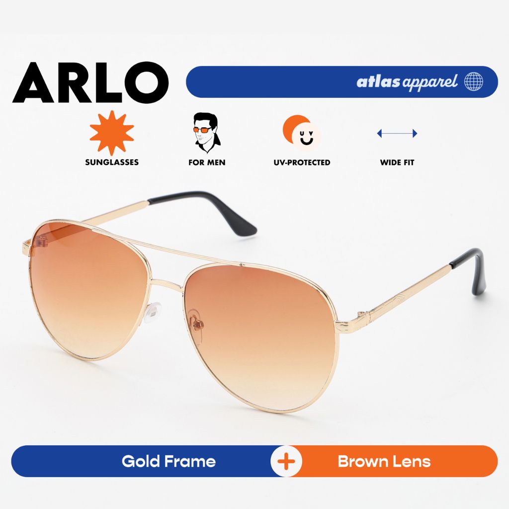 Atlas Apparel ARLO UV Protected Sunglasses for Men (Size 59) - UV Protection, Sunglasses for Men