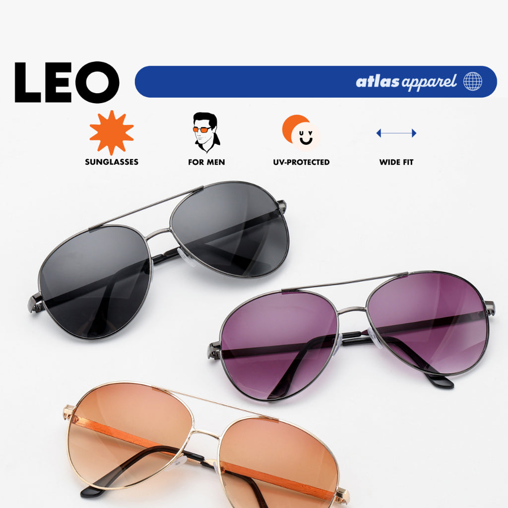 Atlas Apparel LEO UV Protected Sunglasses for Men (Size 56) - UV Protection, Sunglasses for Men