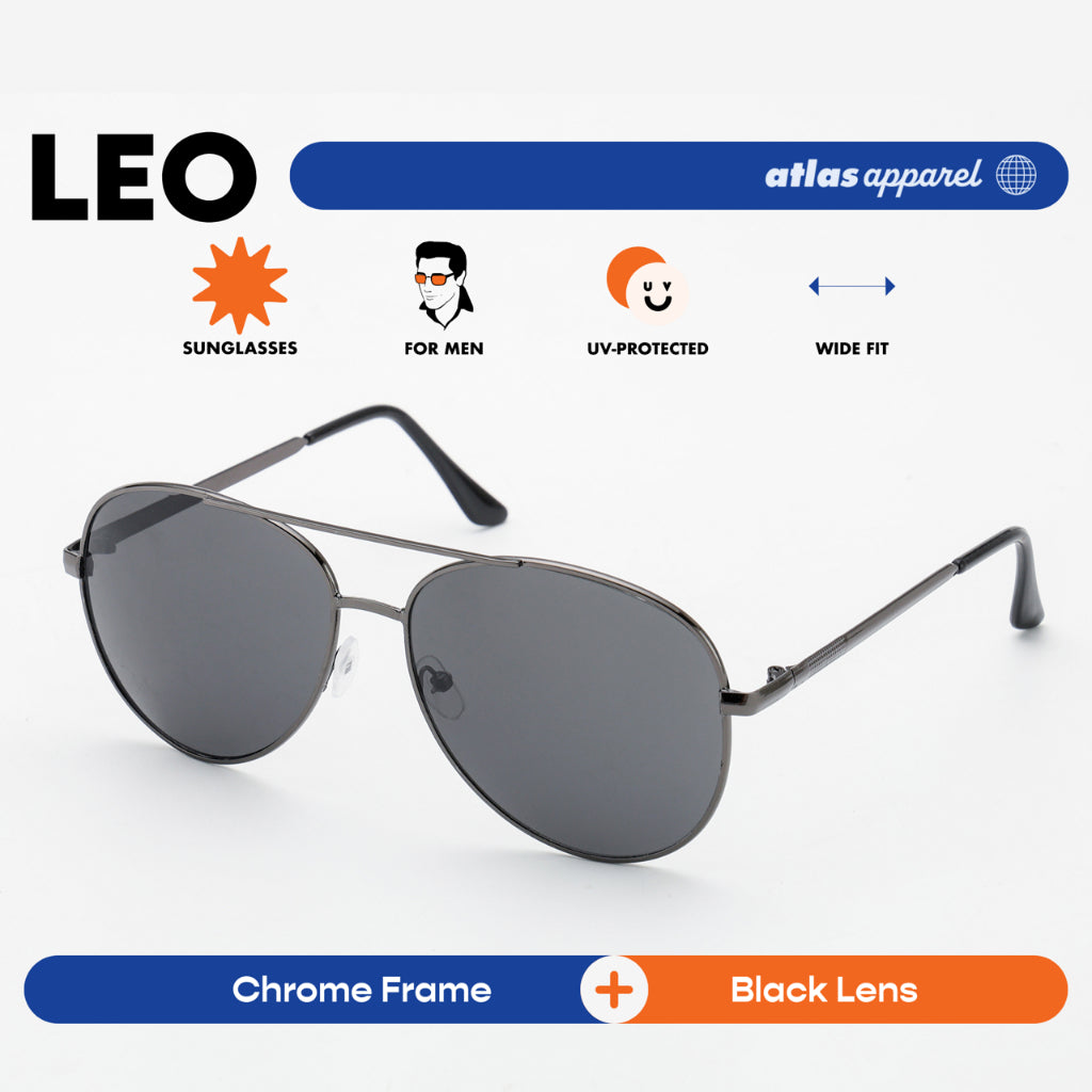 Atlas Apparel LEO UV Protected Sunglasses for Men (Size 56) - UV Protection, Sunglasses for Men