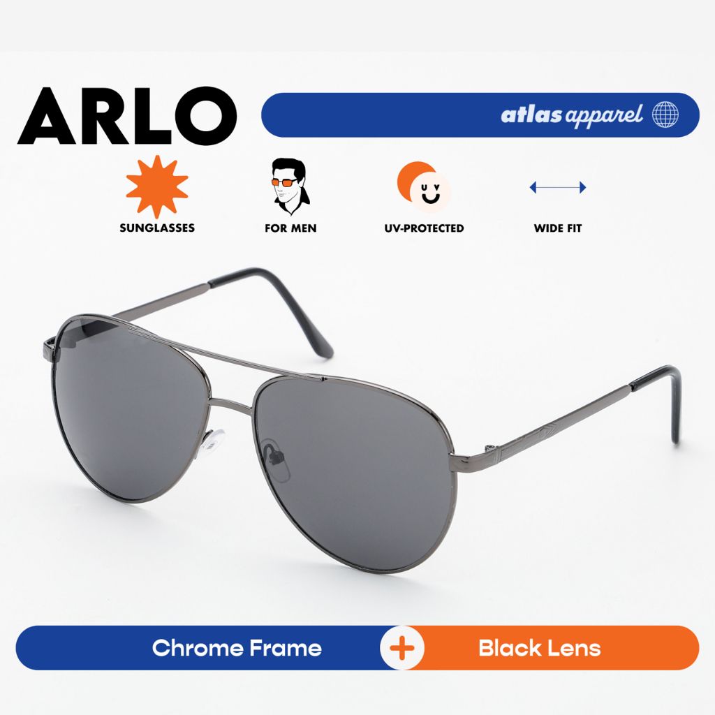 Atlas Apparel ARLO UV Protected Sunglasses for Men (Size 59) - UV Protection, Sunglasses for Men