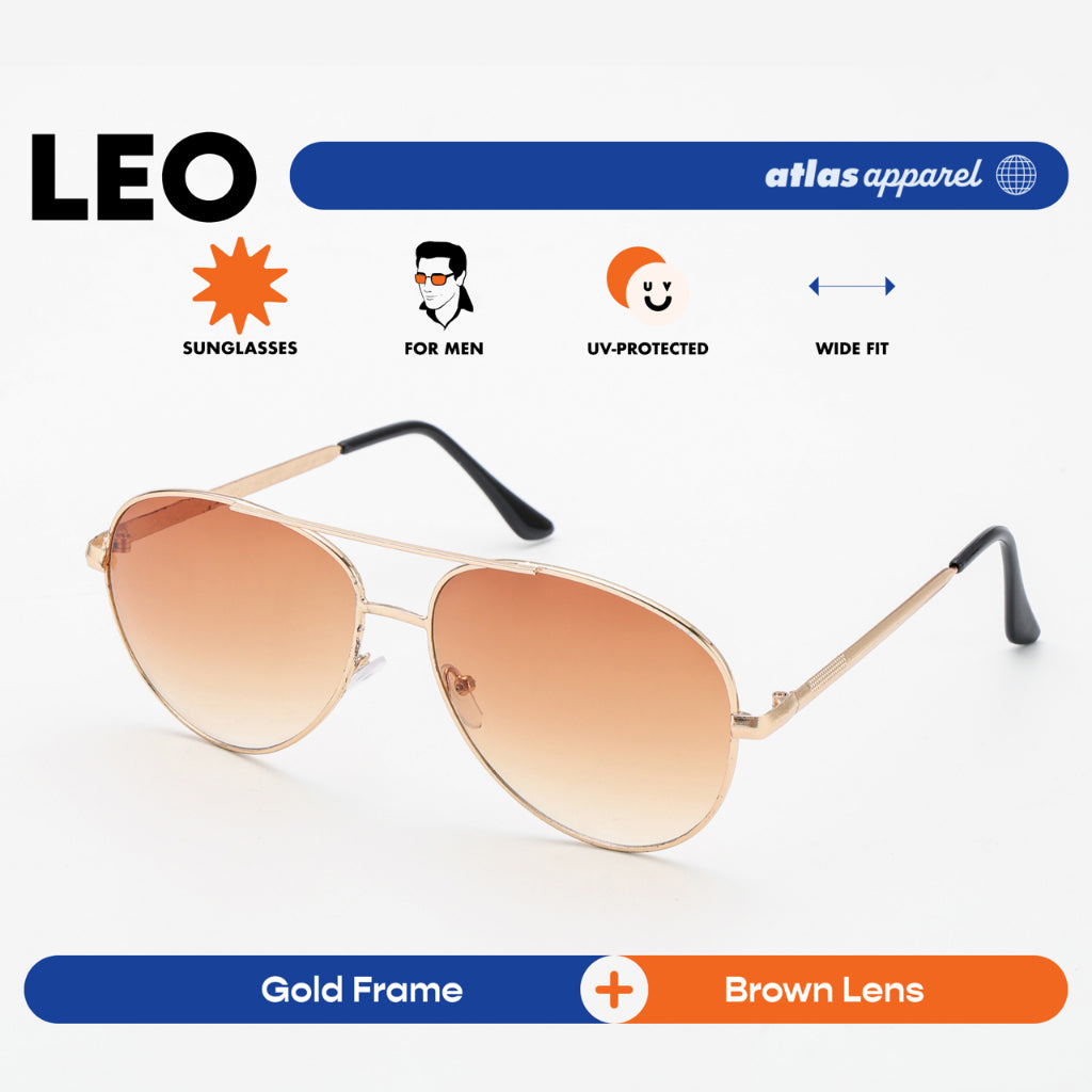 Atlas Apparel LEO UV Protected Sunglasses for Men (Size 56) - UV Protection, Sunglasses for Men