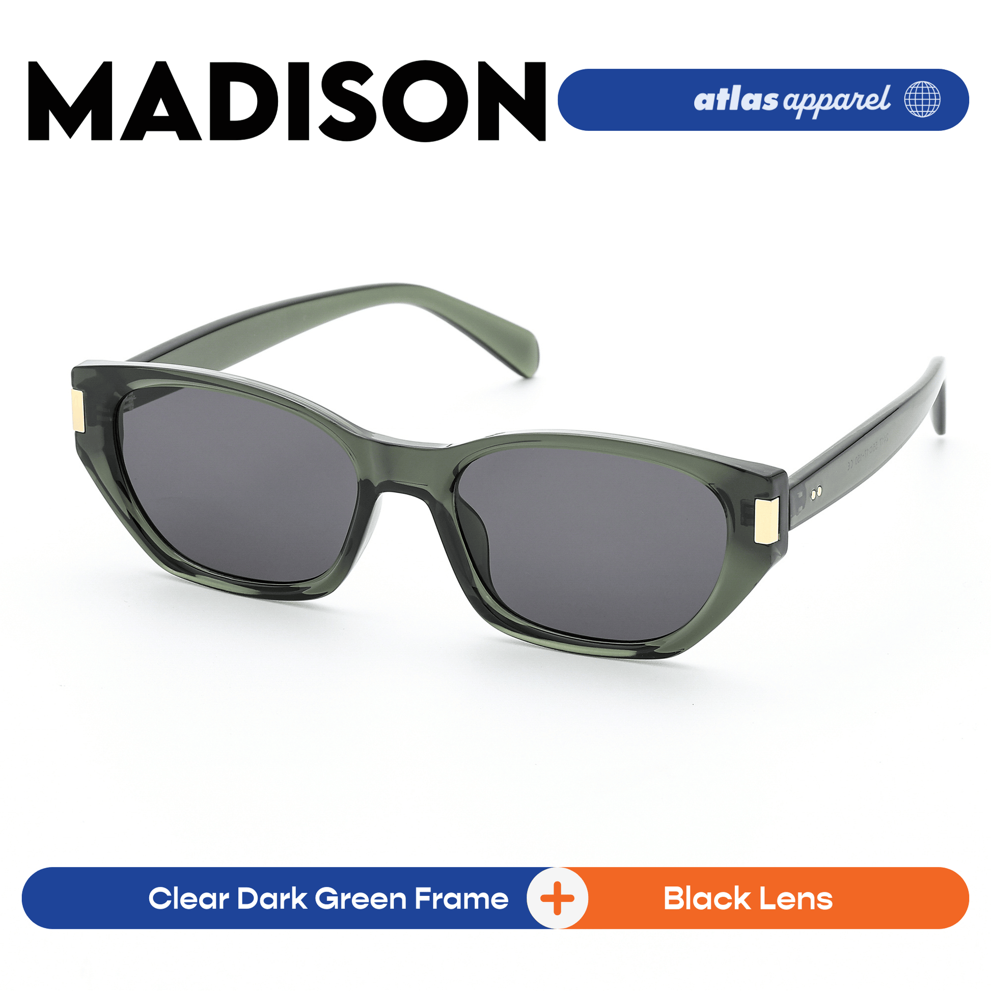 Atlas Apparel MADISON UV Protected Sunglasses for Women (Size 47) - UV400,Cat-eye Frame,for Oval Face