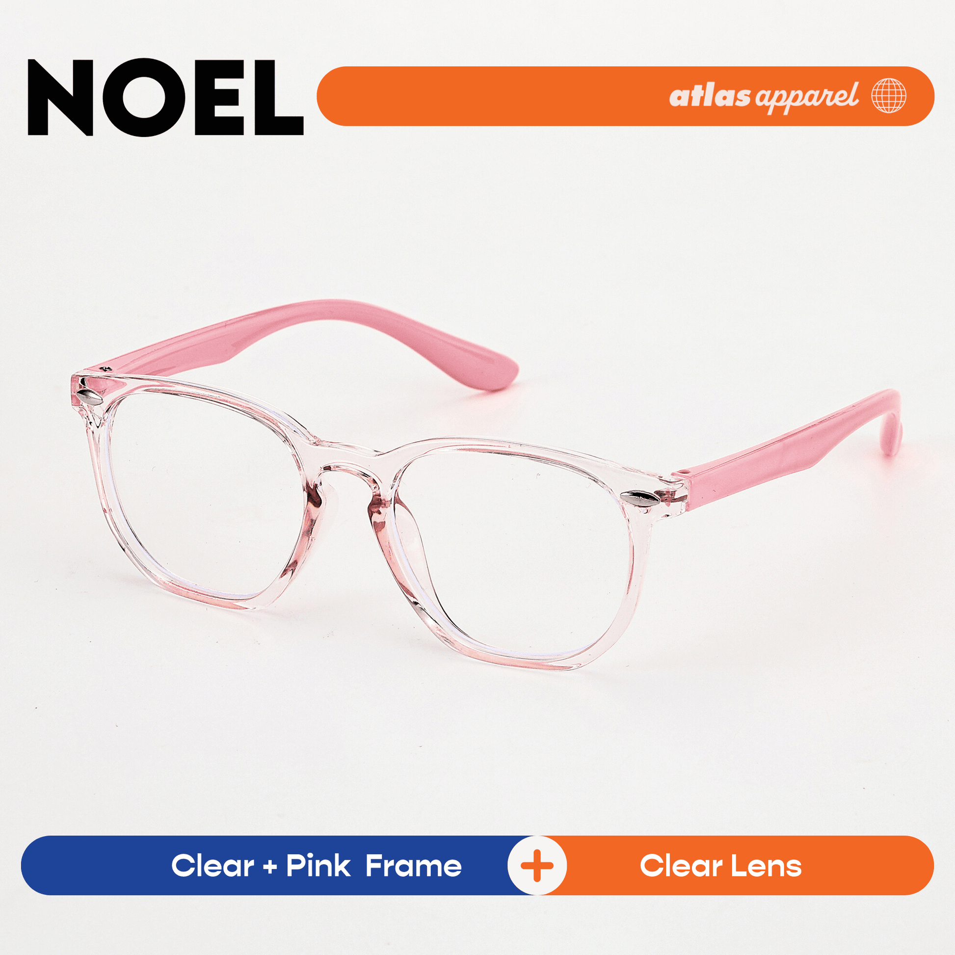 Atlas Apparel NOEL Blue Light Blocking Anti-Radiation Eyeglasses for Kids / Pre-Teens (Size 43) - Round Frame