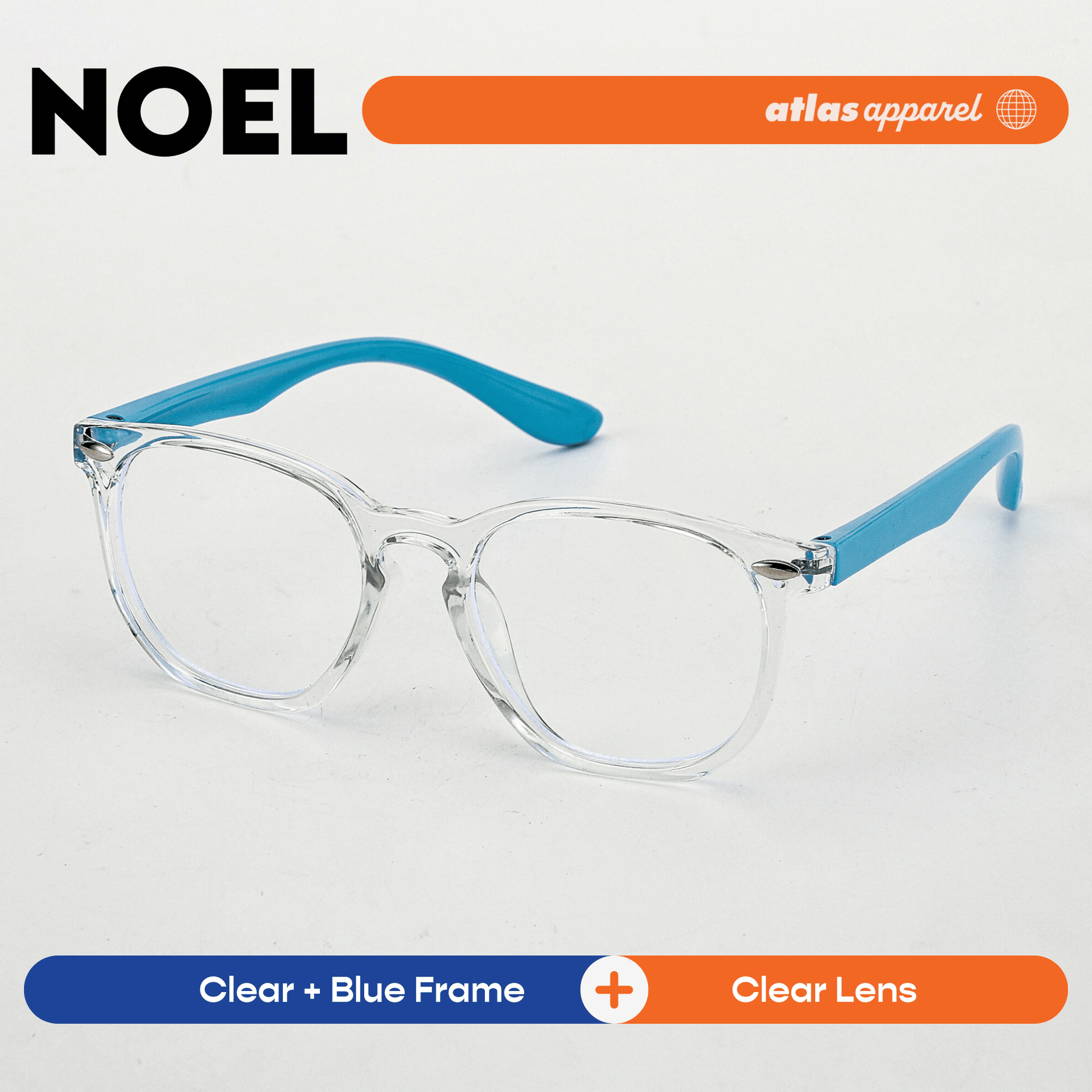 Atlas Apparel NOEL Blue Light Blocking Anti-Radiation Eyeglasses for Kids / Pre-Teens (Size 43) - Round Frame