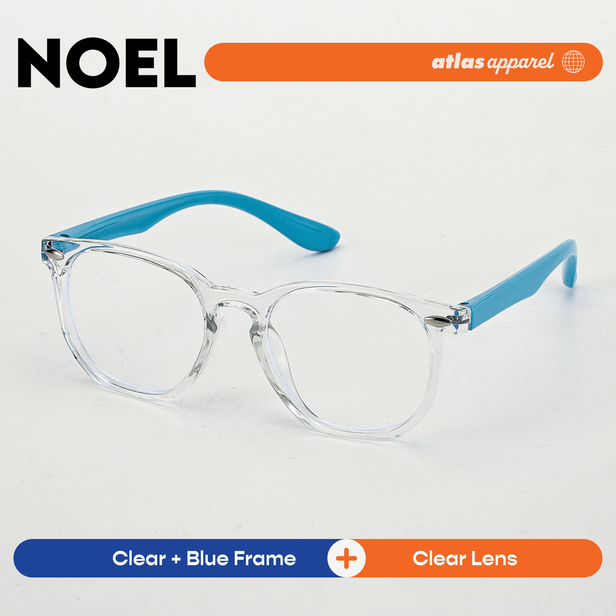 Atlas Apparel NOEL Blue Light Blocking Anti-Radiation Eyeglasses for Kids / Pre-Teens (Size 43) - Round Frame