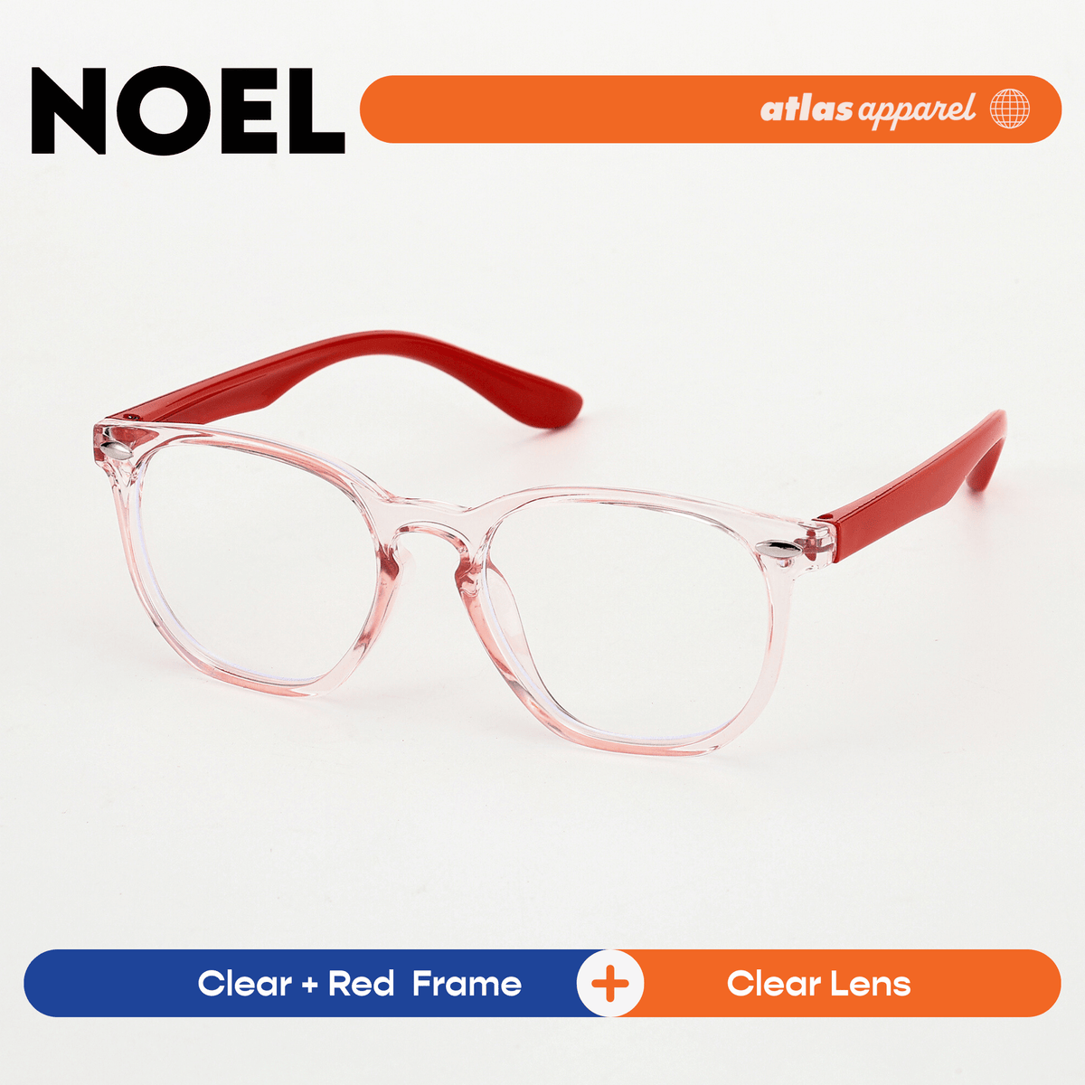 Atlas Apparel NOEL Blue Light Blocking Anti-Radiation Eyeglasses for Kids / Pre-Teens (Size 43) - Round Frame
