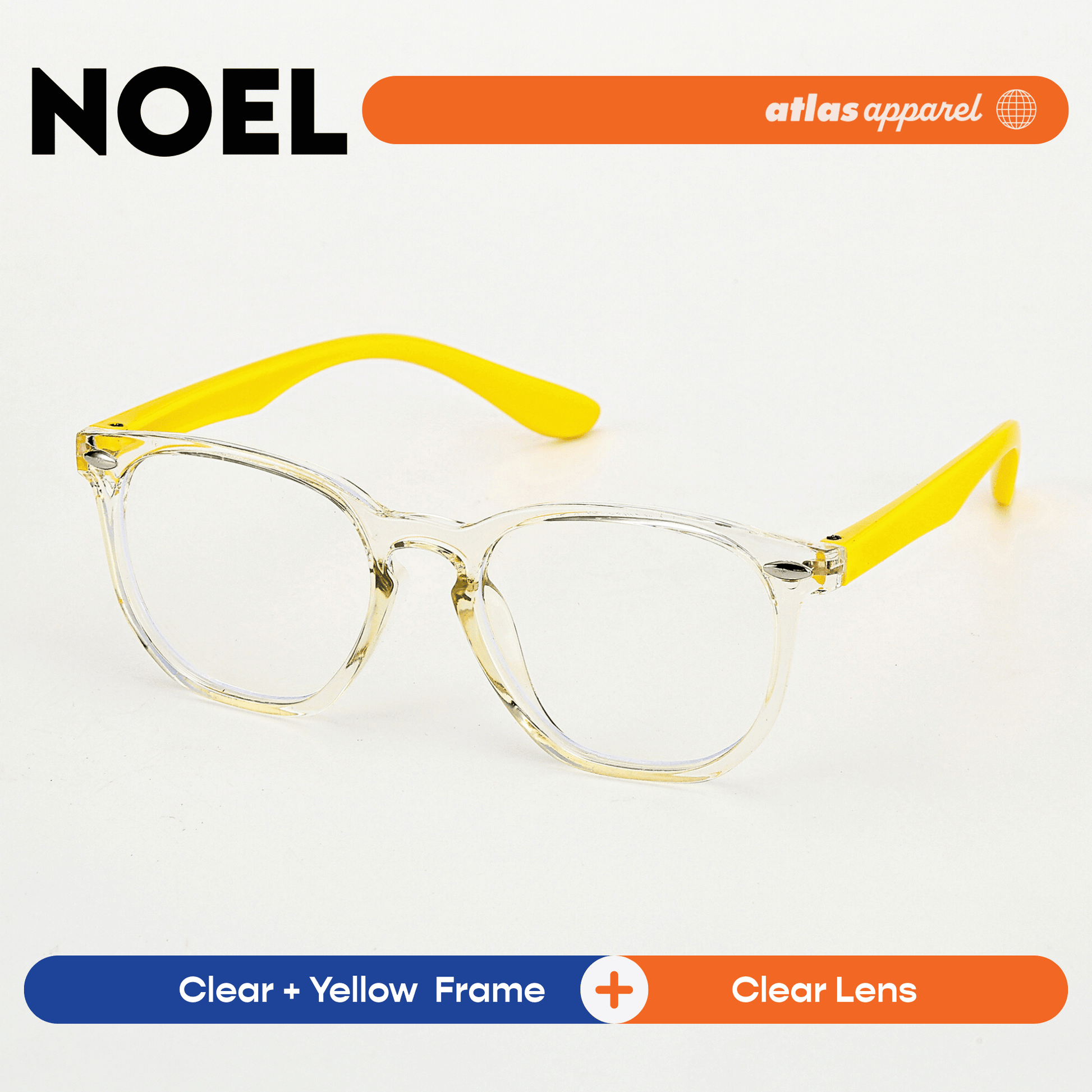 Atlas Apparel NOEL Blue Light Blocking Anti-Radiation Eyeglasses for Kids / Pre-Teens (Size 43) - Round Frame