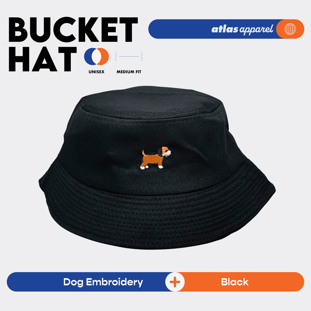 Atlas Apparel BUCKET HAT Unisex Embroidery Sun Hat Breathable Unisex Bucket Hat For Men and Women