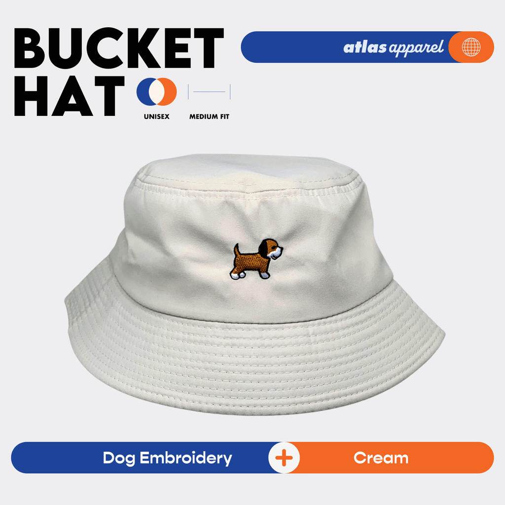 Atlas Apparel BUCKET HAT Unisex Embroidery Sun Hat Breathable Unisex Bucket Hat For Men and Women