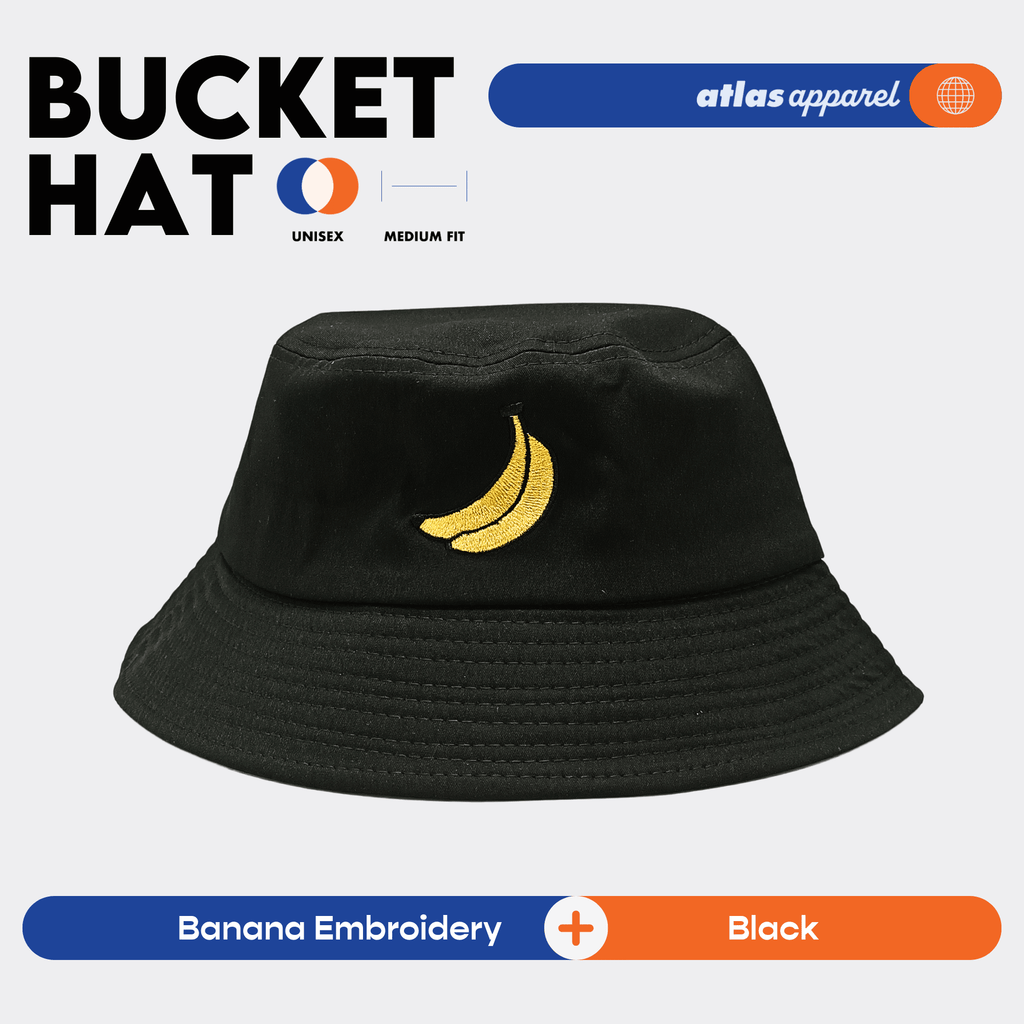Atlas Apparel BUCKET HAT Unisex Embroidery Sun Hat Breathable Unisex Bucket Hat For Men and Women