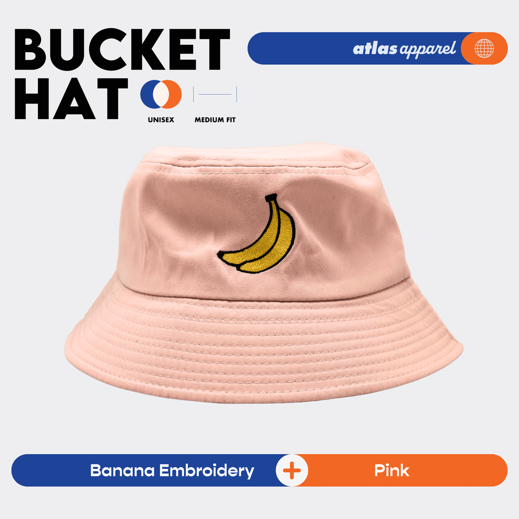 Atlas Apparel BUCKET HAT Unisex Embroidery Sun Hat Breathable Unisex Bucket Hat For Men and Women