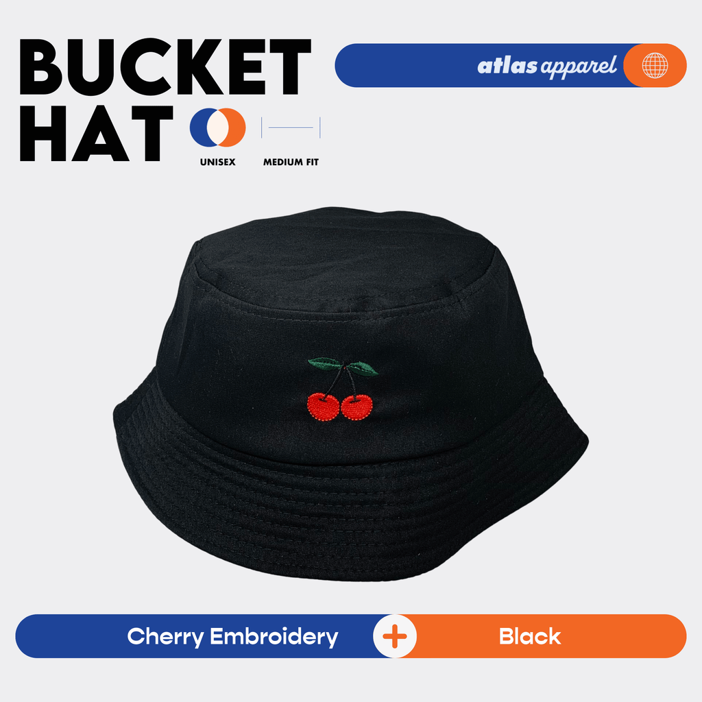 Atlas Apparel BUCKET HAT Unisex Embroidery Sun Hat Breathable Unisex Bucket Hat For Men and Women