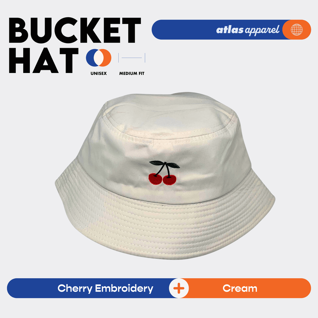 Atlas Apparel BUCKET HAT Unisex Embroidery Sun Hat Breathable Unisex Bucket Hat For Men and Women