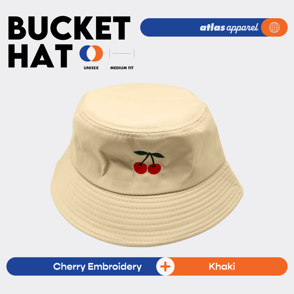 Atlas Apparel BUCKET HAT Unisex Embroidery Sun Hat Breathable Unisex Bucket Hat For Men and Women