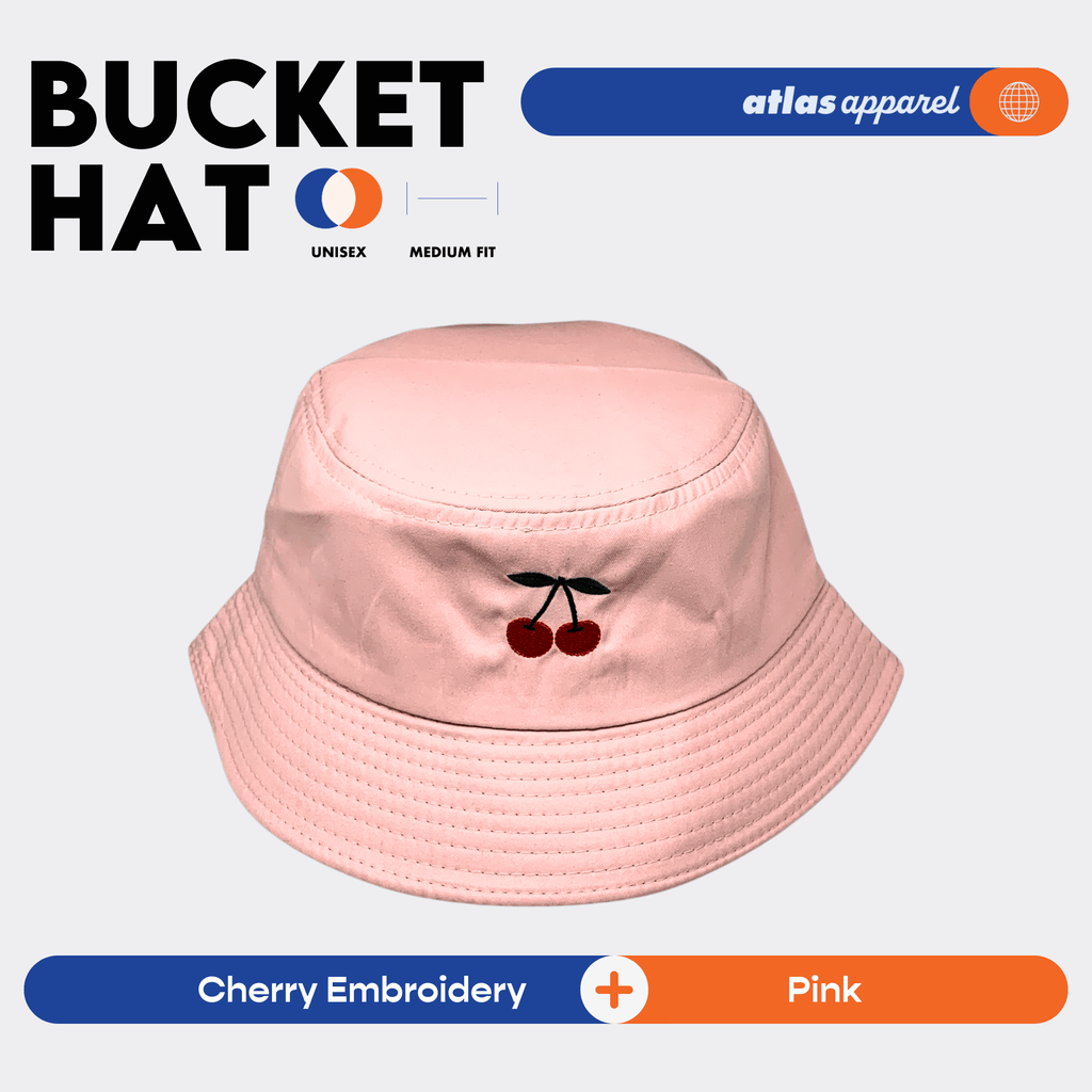 Atlas Apparel BUCKET HAT Unisex Embroidery Sun Hat Breathable Unisex Bucket Hat For Men and Women