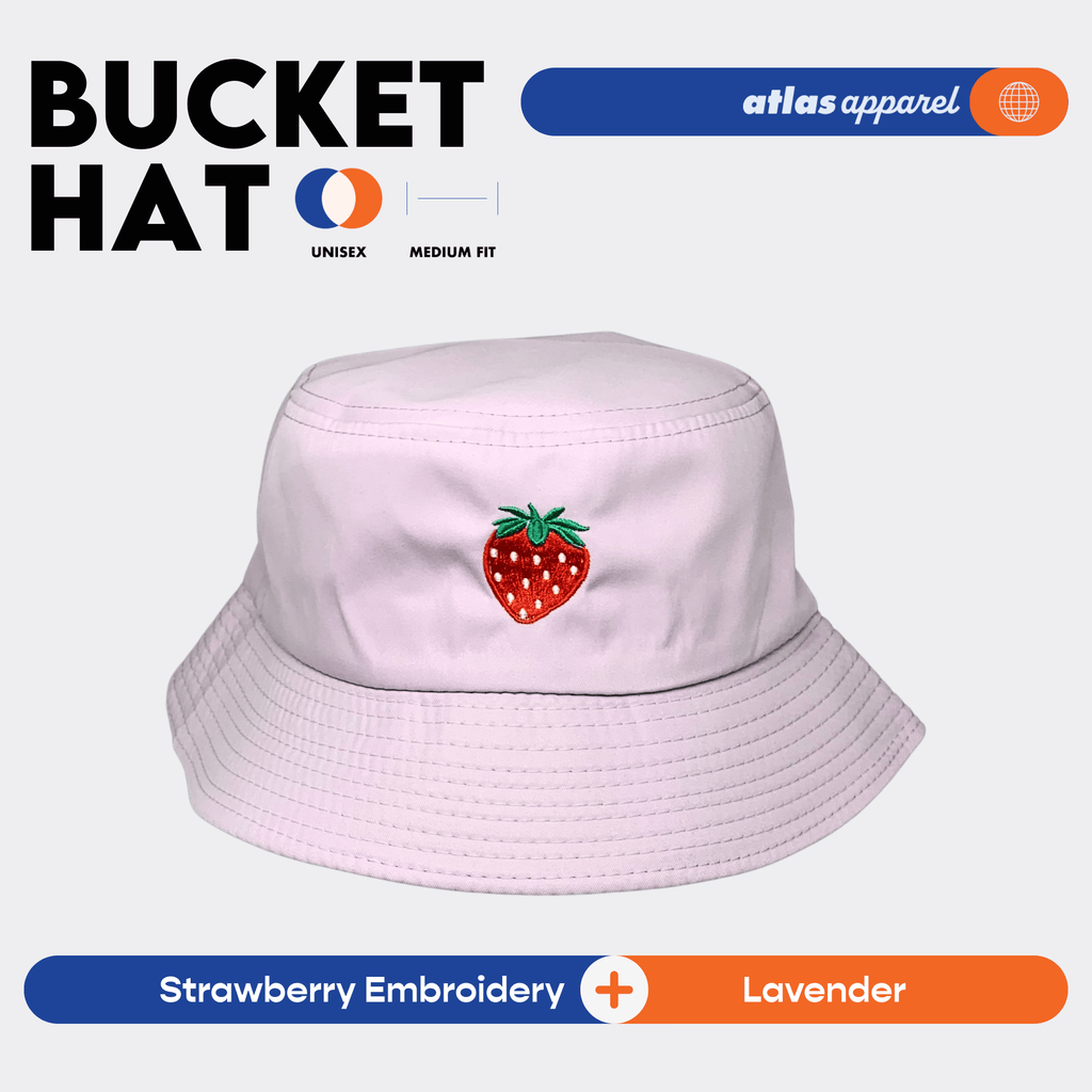 Atlas Apparel BUCKET HAT Unisex Embroidery Sun Hat Breathable Unisex Bucket Hat For Men and Women