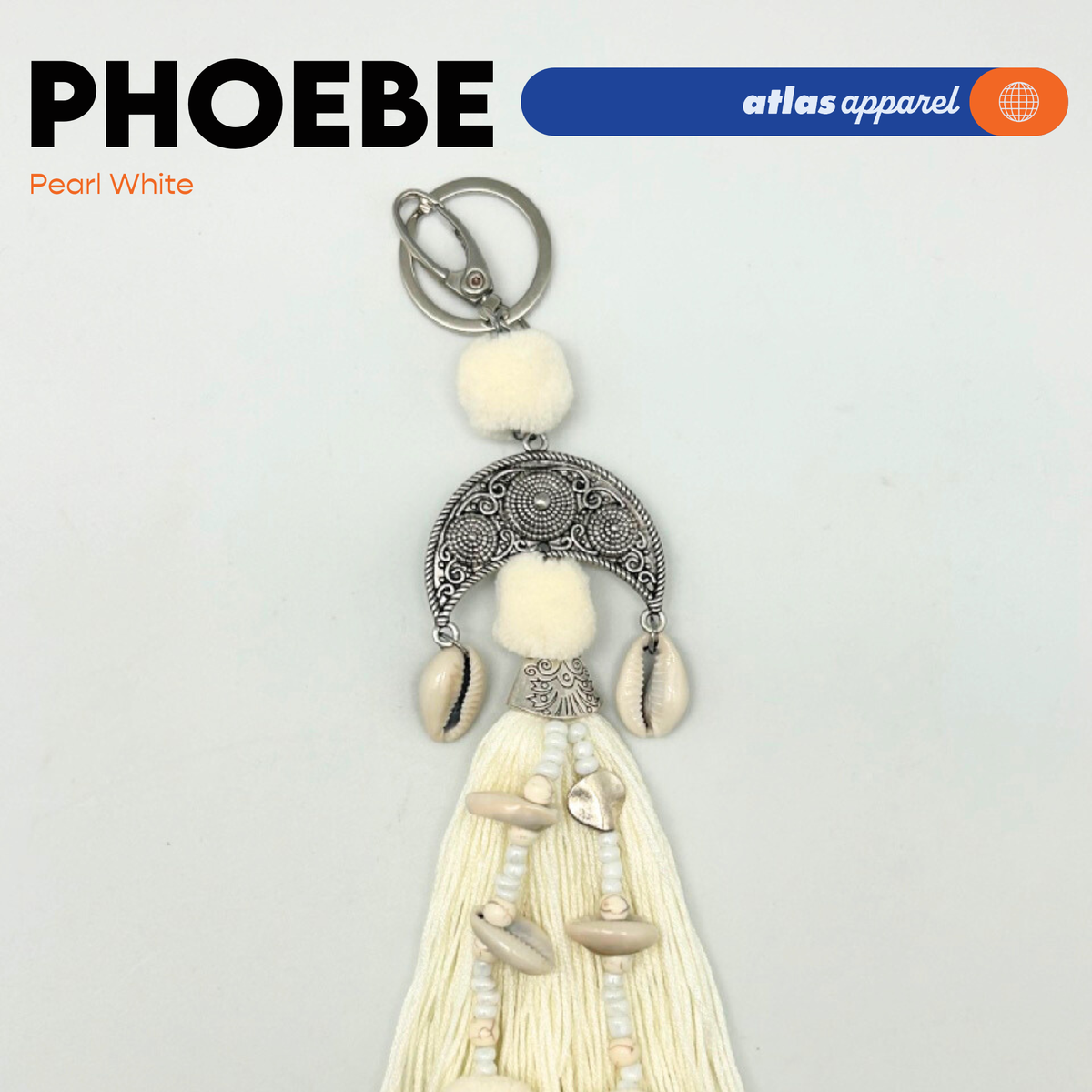 Atlas Apparel PHOEBE Bohemian Tassel Keychain Bag Charm – Summer Essential