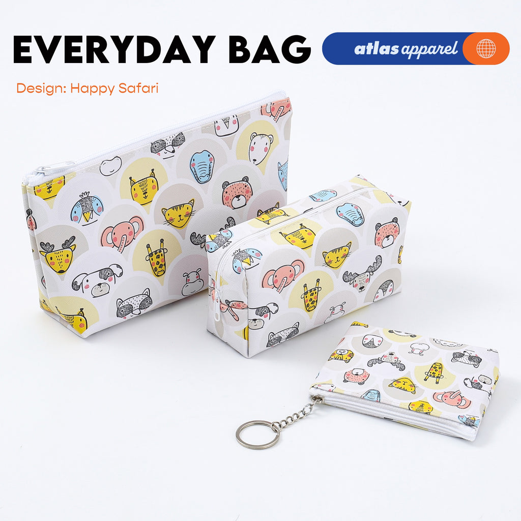 Atlas Apparel Everyday Zip Pouch Organizer - Small Medium Large Bag