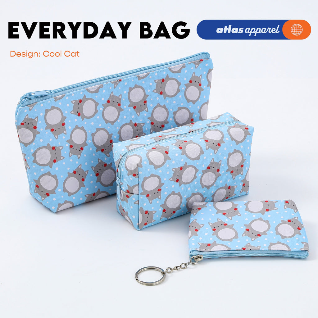 Atlas Apparel Everyday Zip Pouch Organizer - Small Medium Large Bag