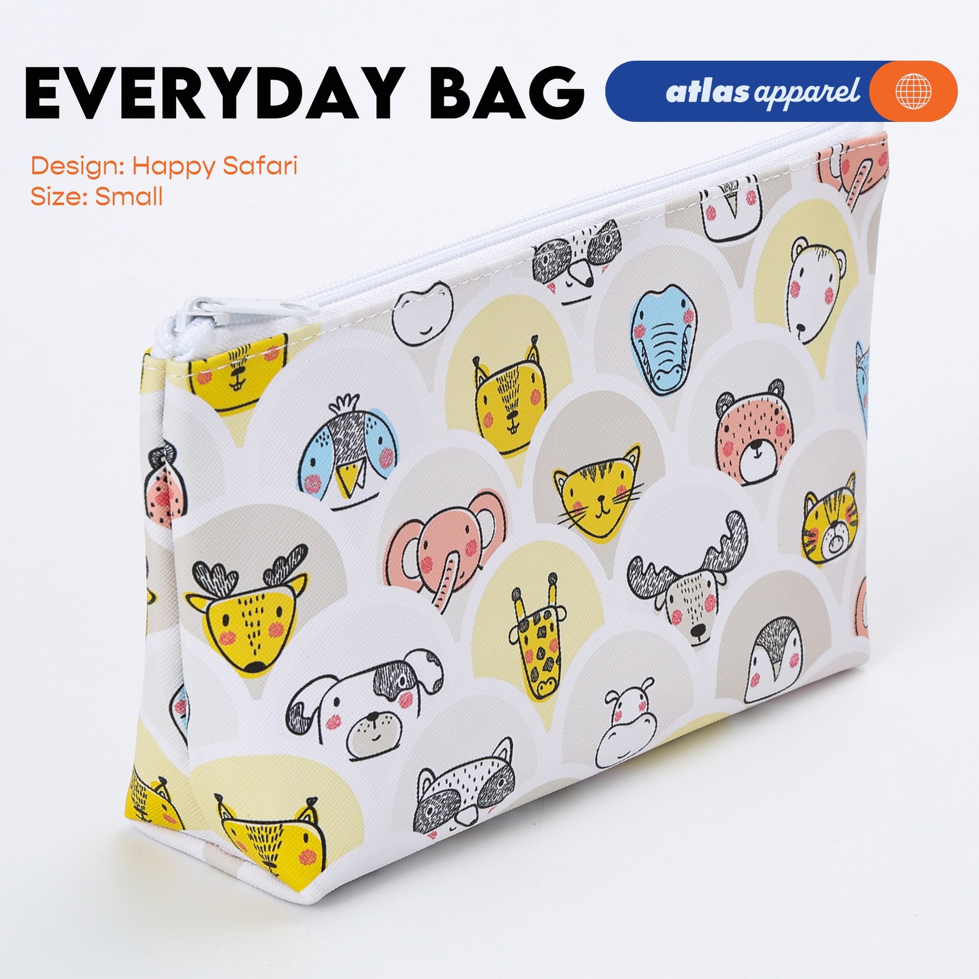 Atlas Apparel Everyday Zip Pouch Organizer - Small Medium Large Bag