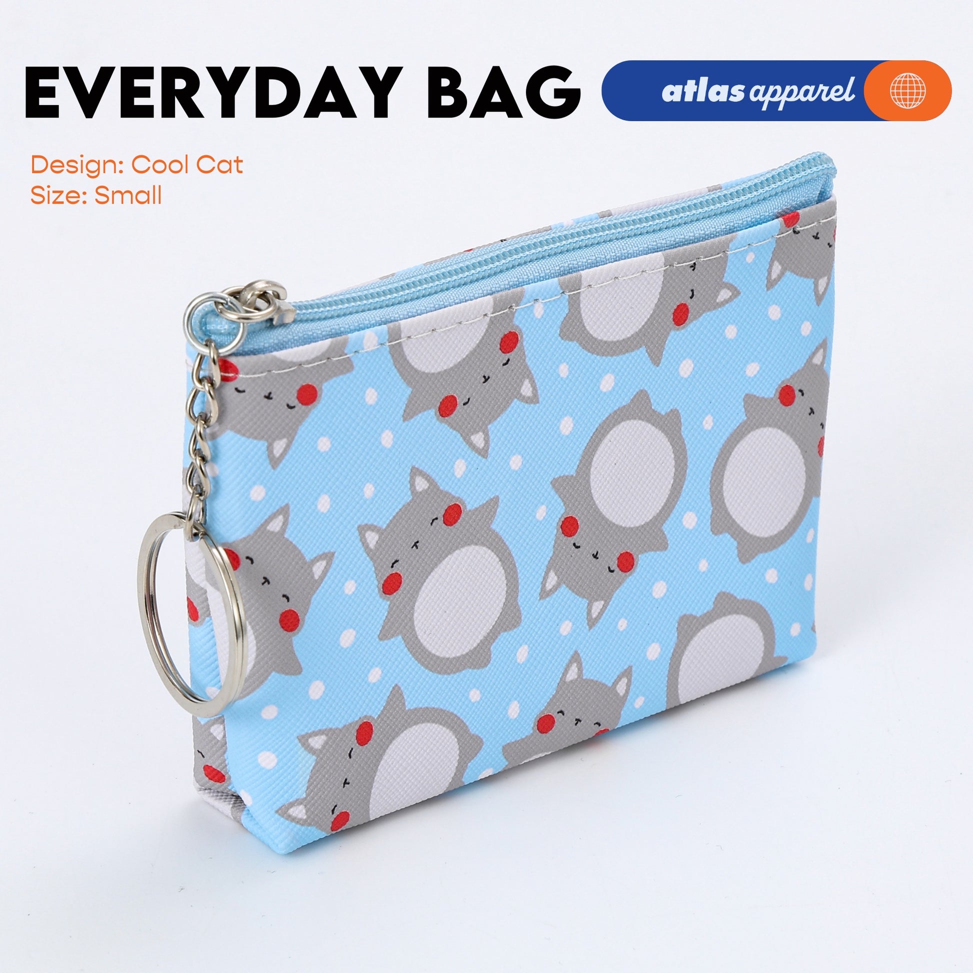 Atlas Apparel Everyday Zip Pouch Organizer - Small Medium Large Bag