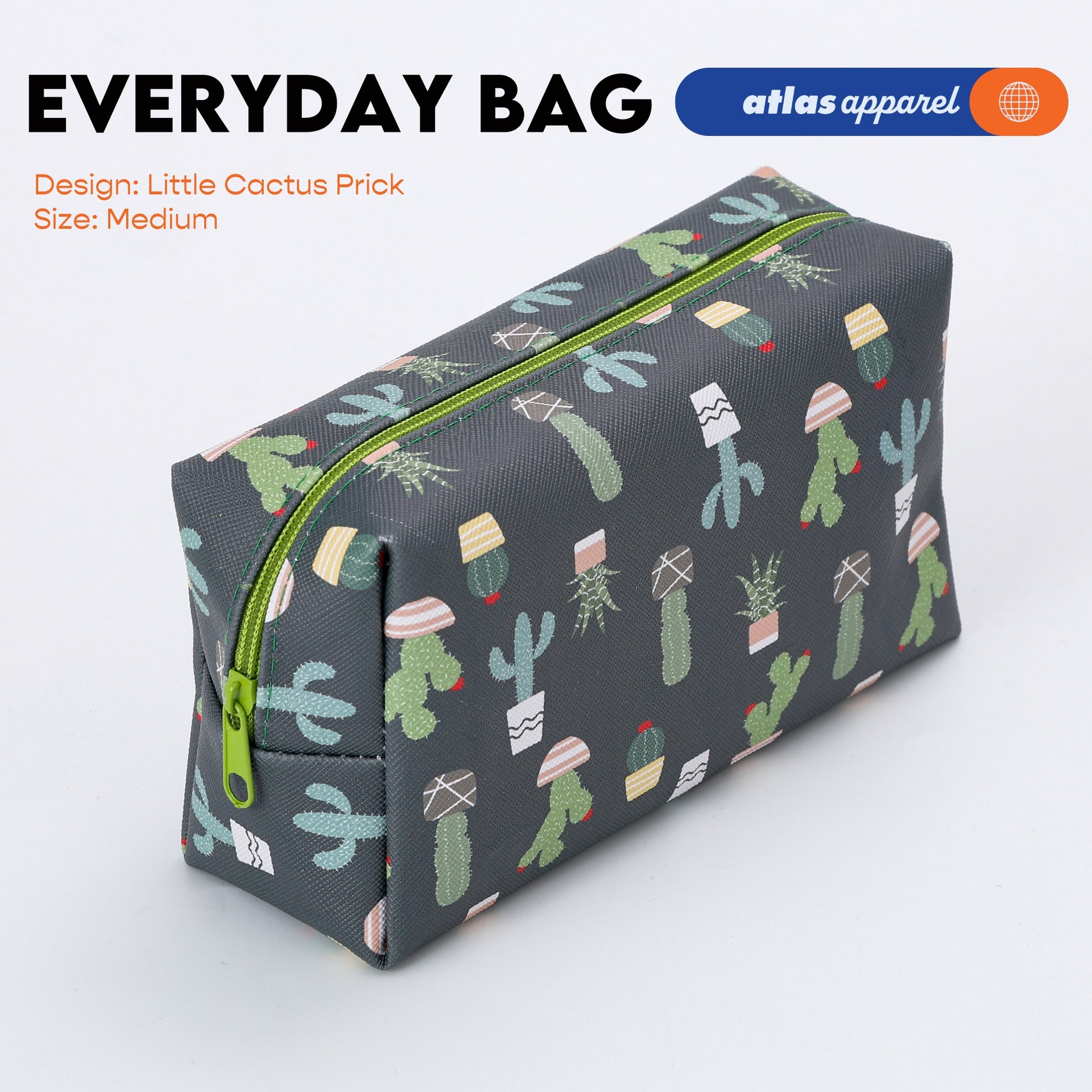 Atlas Apparel Everyday Zip Pouch Organizer - Small Medium Large Bag