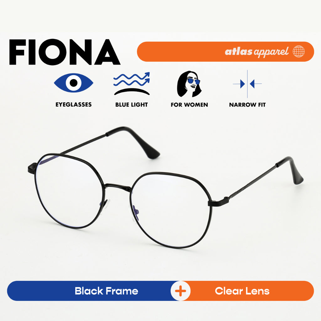 Atlas Apparel FIONA Blue-Light Blocking Anti-Radiation Eyeglasses Women (Size 51)