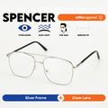 Atlas Apparel SPENCER Blue-Light Blocking Anti-Radiation Eyeglasses for Men (Size 52)