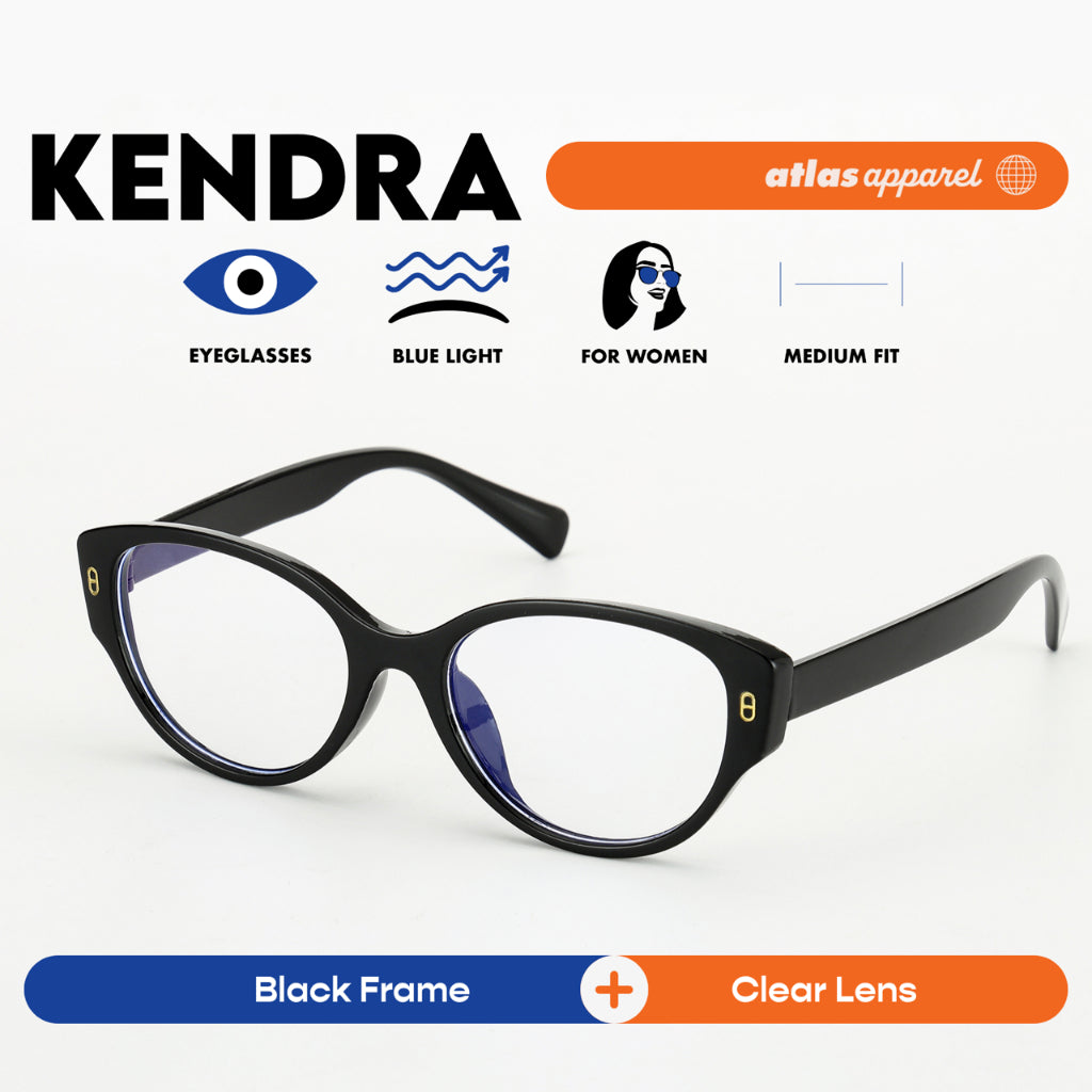 Atlas Apparel KENDRA Blue-Light Blocking Anti-Radiation Eyeglasses for Women (Size 53)