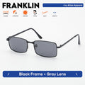 FRANKLIN Men's Polarized Rectangular Sunglasses (Size 53) - UV Protection, Medium Fit