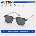 AUSTIN Men's Polarized Square Sunglasses (Size 49) - UV Protection, Medium Fit