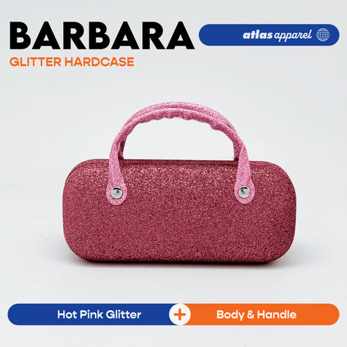 Atlas Apparel BARBARA Glitter Hard Case Sunglasses for Women