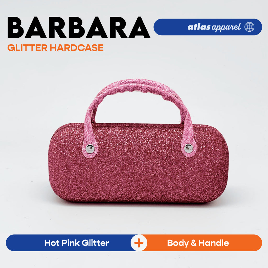 Atlas Apparel BARBARA Glitter Hard Case Sunglasses for Women