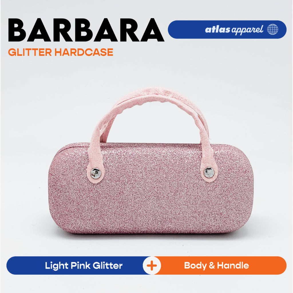 Atlas Apparel BARBARA Glitter Hard Case Sunglasses for Women