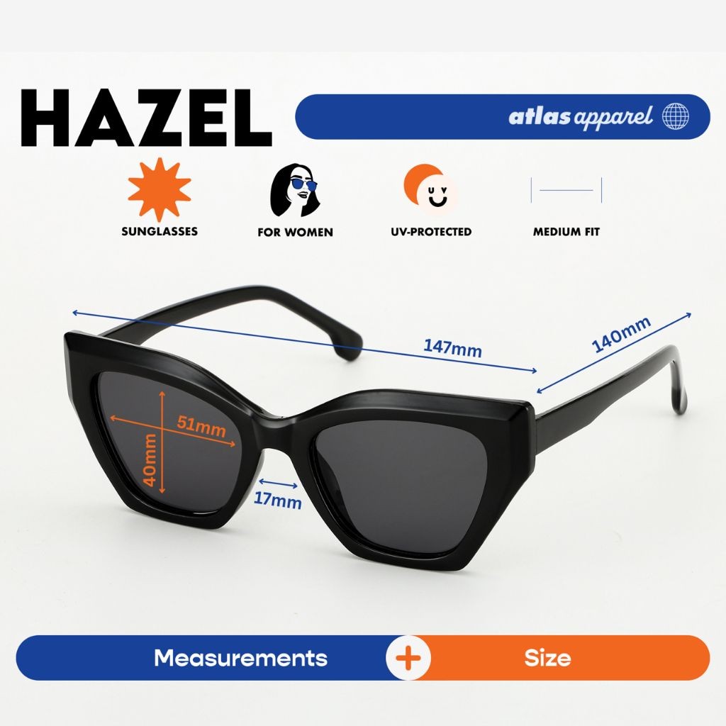 Atlas Apparel HAZEL UV Protected Sunglasses for Women (Size 51)- UV Protection, Sunglasses for Women