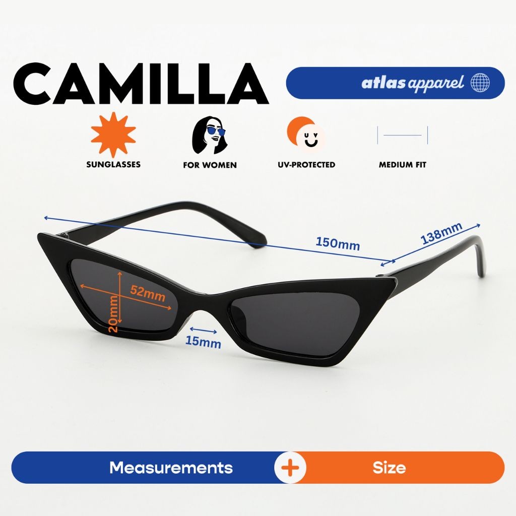 Atlas Apparel CAMILLA UV Protected Sunglasses for Women (Size 52)-UV Protection,Sunglasses for Women