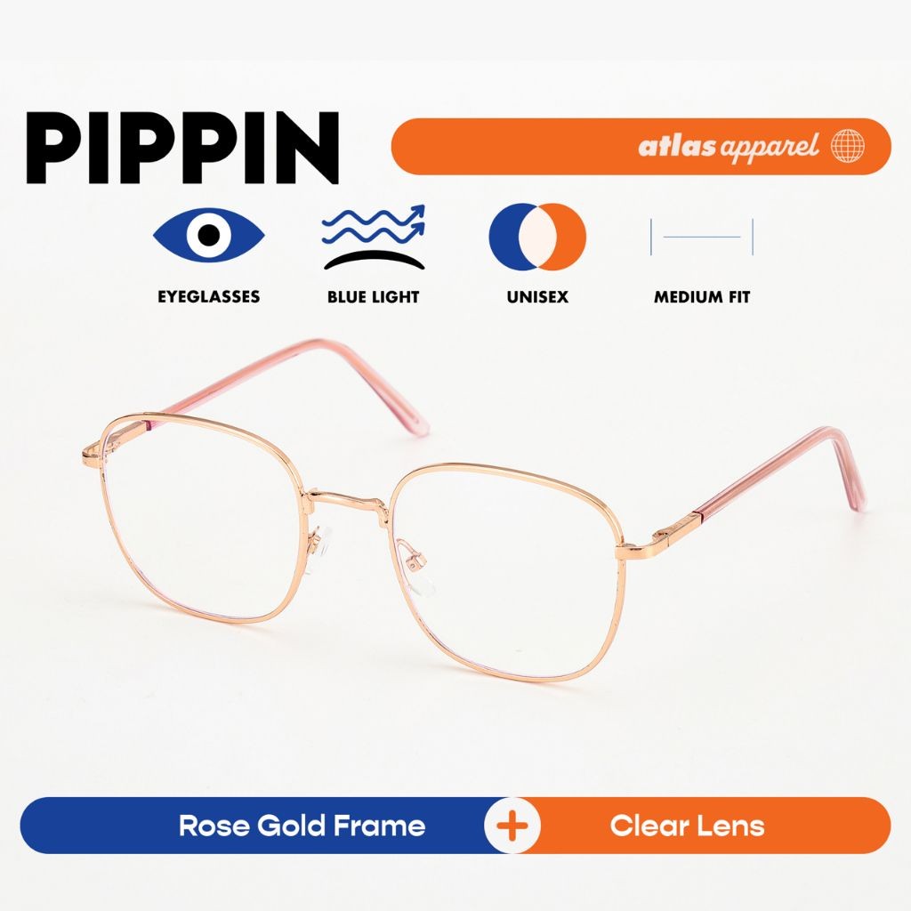 Atlas Apparel PIPPIN Blue-Light Blocking Anti-Radiation Eyeglasses for Men & Women (Size 51)- Unisex