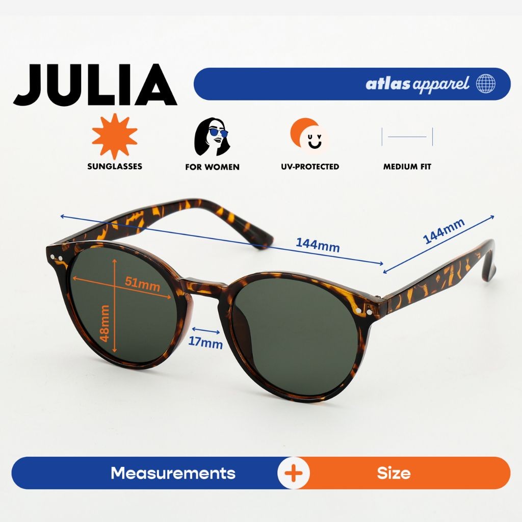 Atlas Apparel JULIA UV Protected Sunglasses for Women (Size 51) - UV Protection