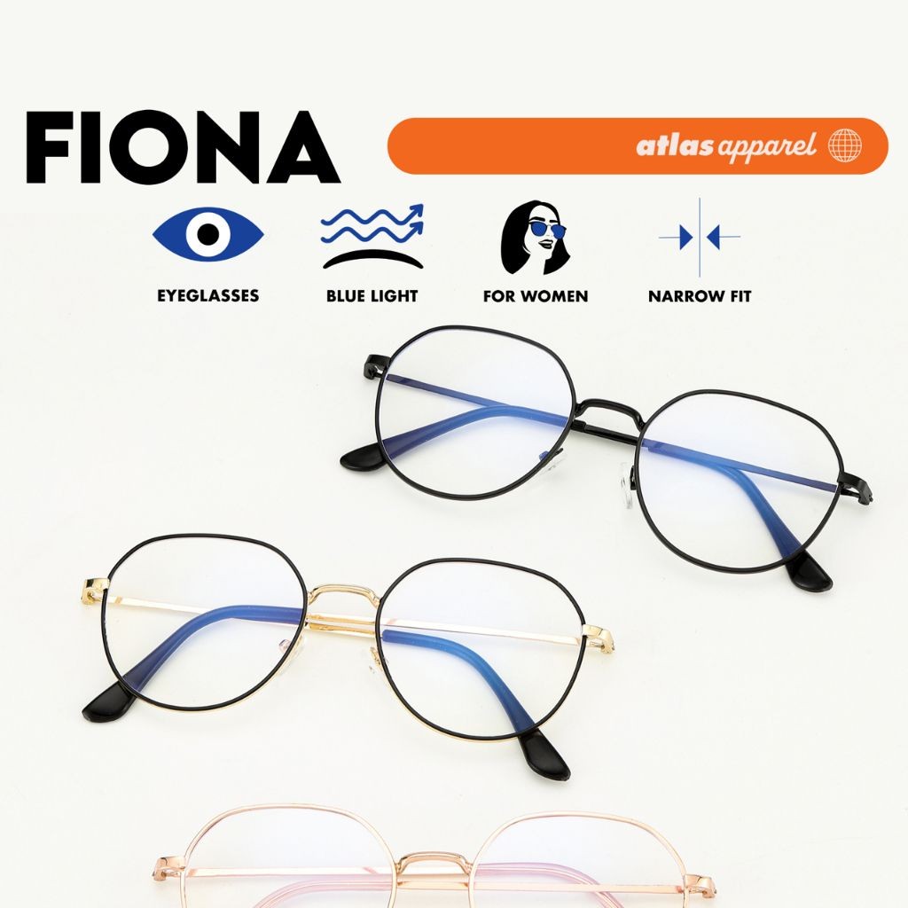 Atlas Apparel FIONA Blue-Light Blocking Anti-Radiation Eyeglasses Women (Size 51)