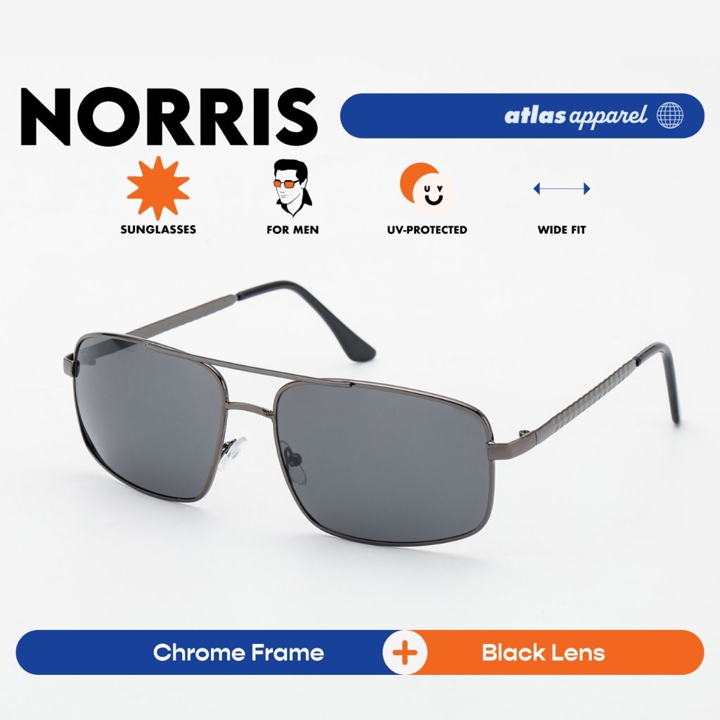 Atlas Apparel NORRIS UV Protected Sunglasses for Men (Size 57) - UV Protection, Sunglasses for Men