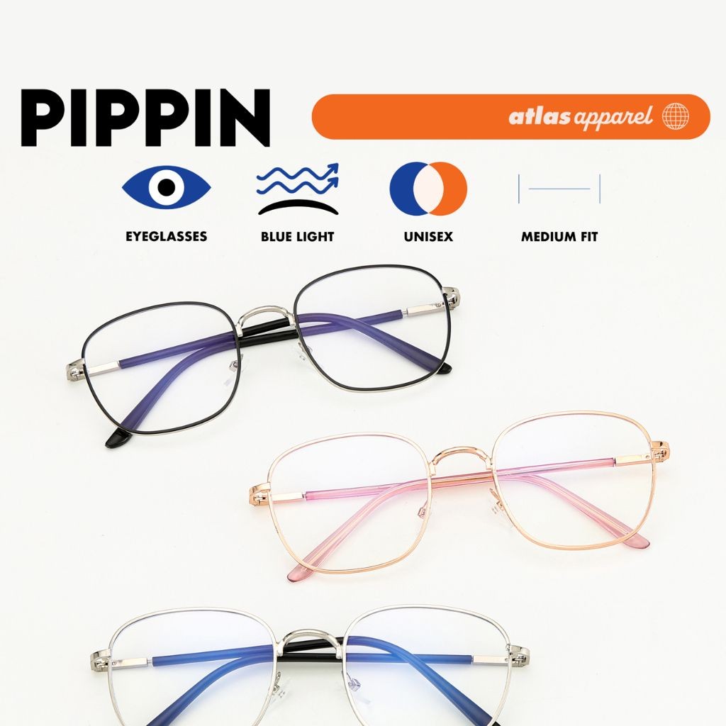 Atlas Apparel PIPPIN Blue-Light Blocking Anti-Radiation Eyeglasses for Men & Women (Size 51)- Unisex