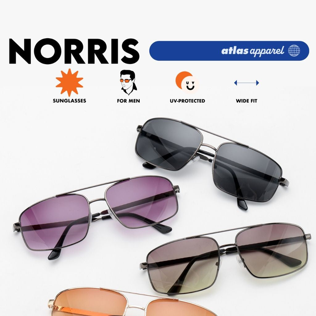 Atlas Apparel NORRIS UV Protected Sunglasses for Men (Size 57) - UV Protection, Sunglasses for Men