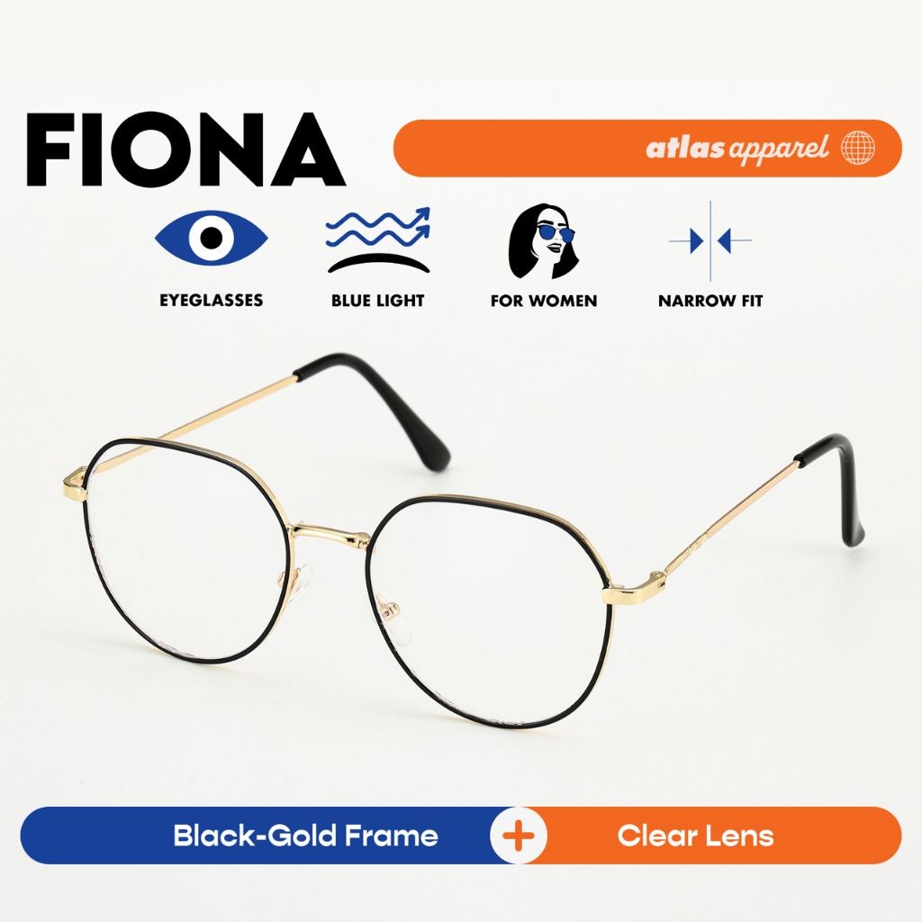 Atlas Apparel FIONA Blue-Light Blocking Anti-Radiation Eyeglasses Women (Size 51)